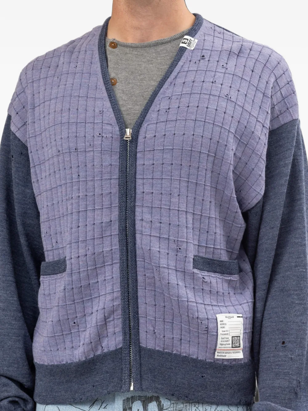 Maison MIHARA YASUHIRO Gerafeld vest Blauw