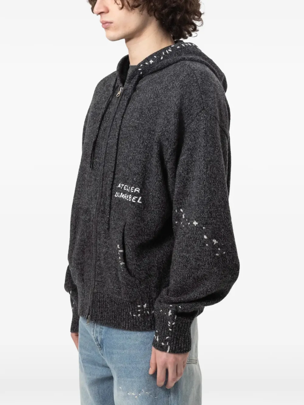 DOMREBEL Renegade zip-up hoodie Grijs