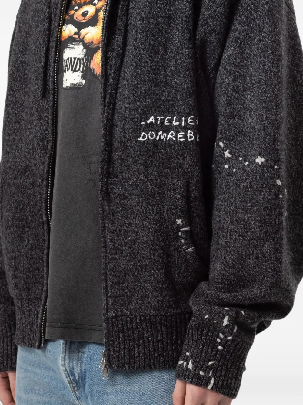DOMREBEL Renegade zip-up hoodie Grijs