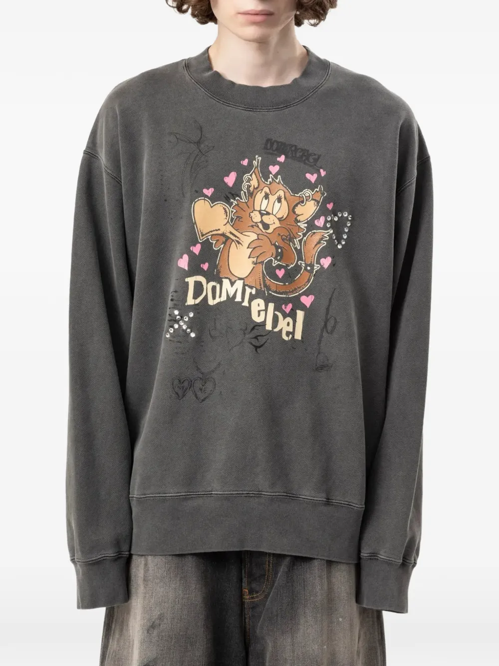 DOMREBEL Boom crystal-embellished sweatshirt