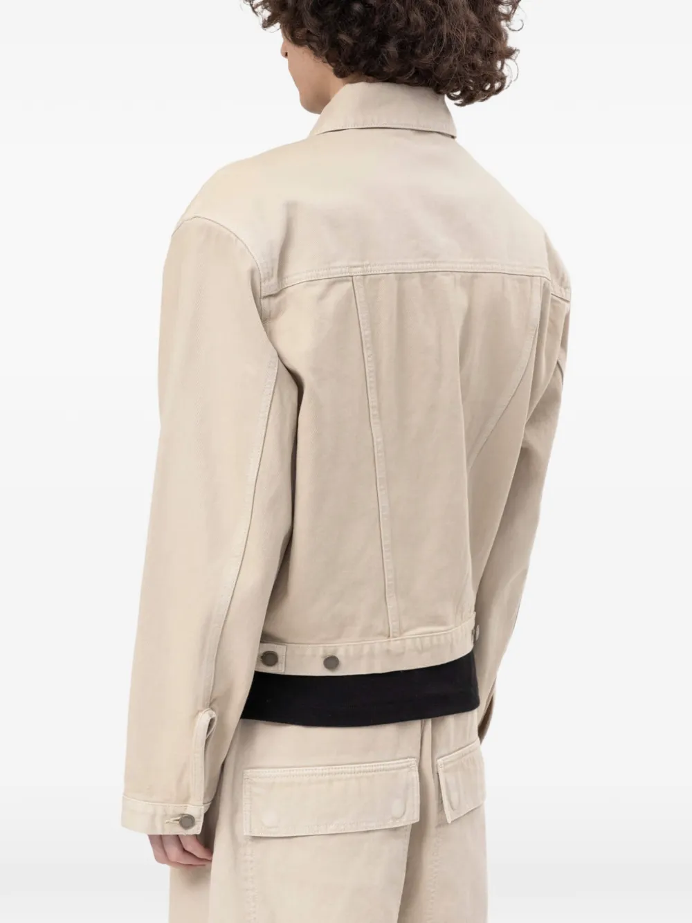 ENTIRE STUDIOS Shrunken denim jack Beige