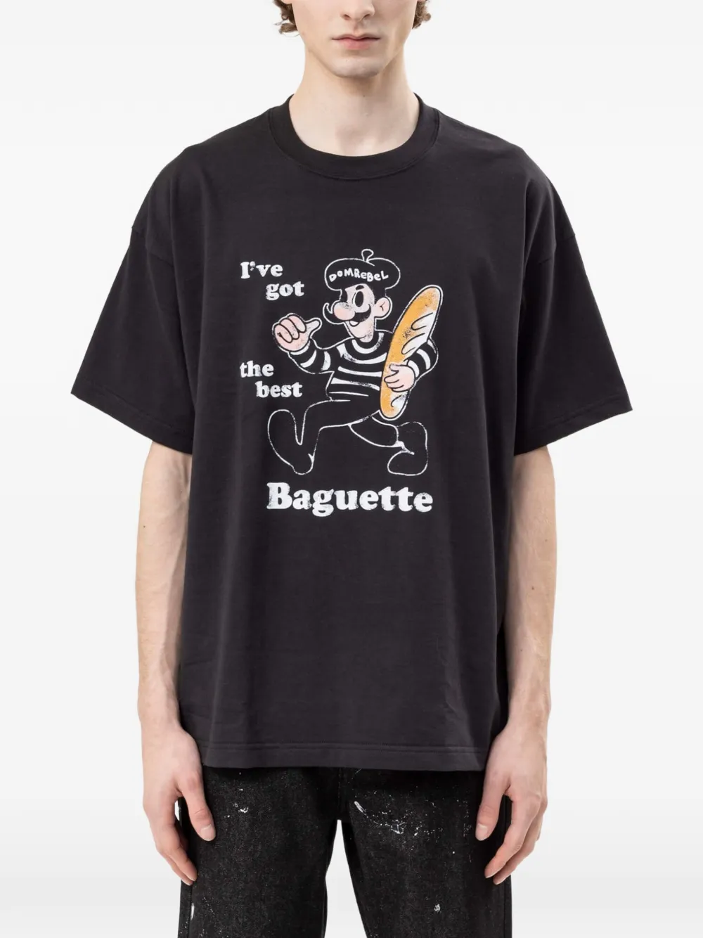 DOMREBEL Baguette cartoon-print boxy T-shirt