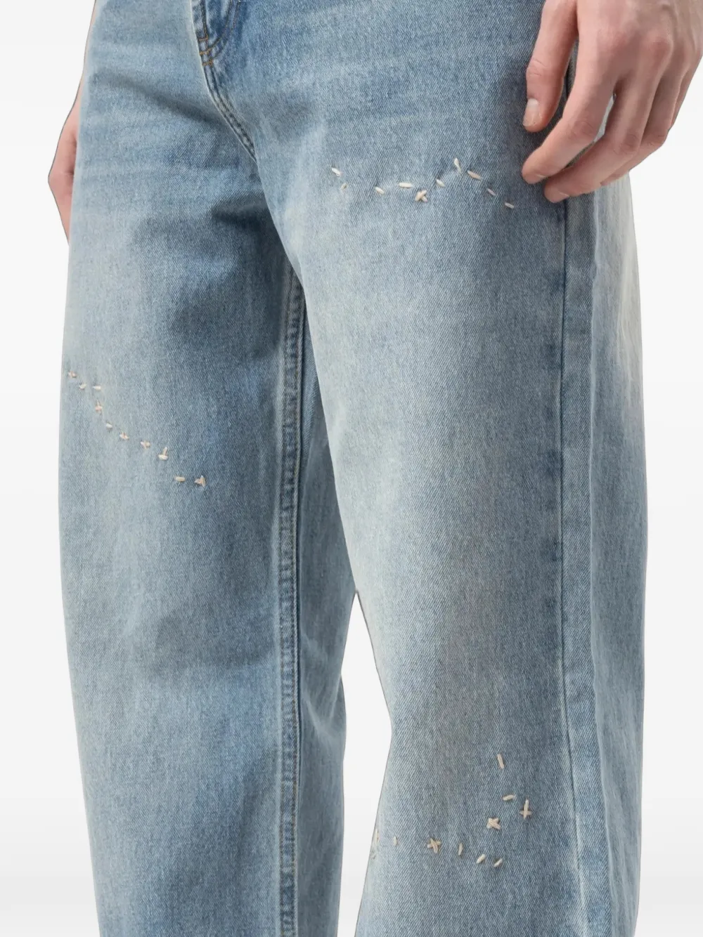 DOMREBEL Jerk bootcut jeans Blauw