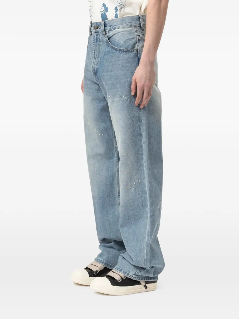 DOMREBEL Jerk bootcut jeans Blauw