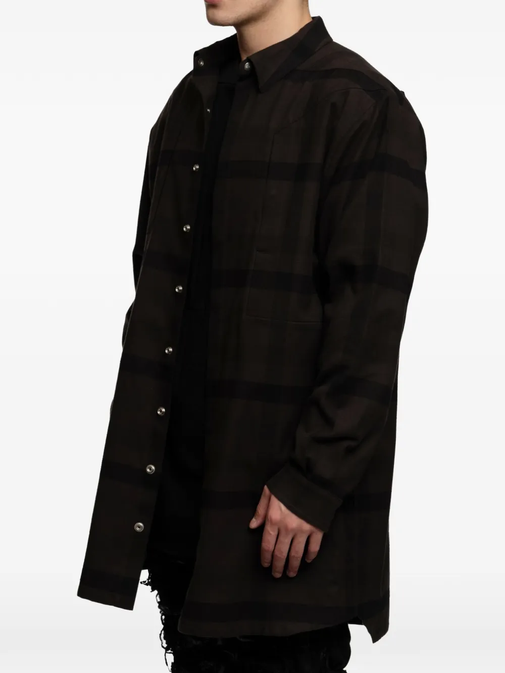 Rick Owens Jumbo Fogpocket shirt Bruin