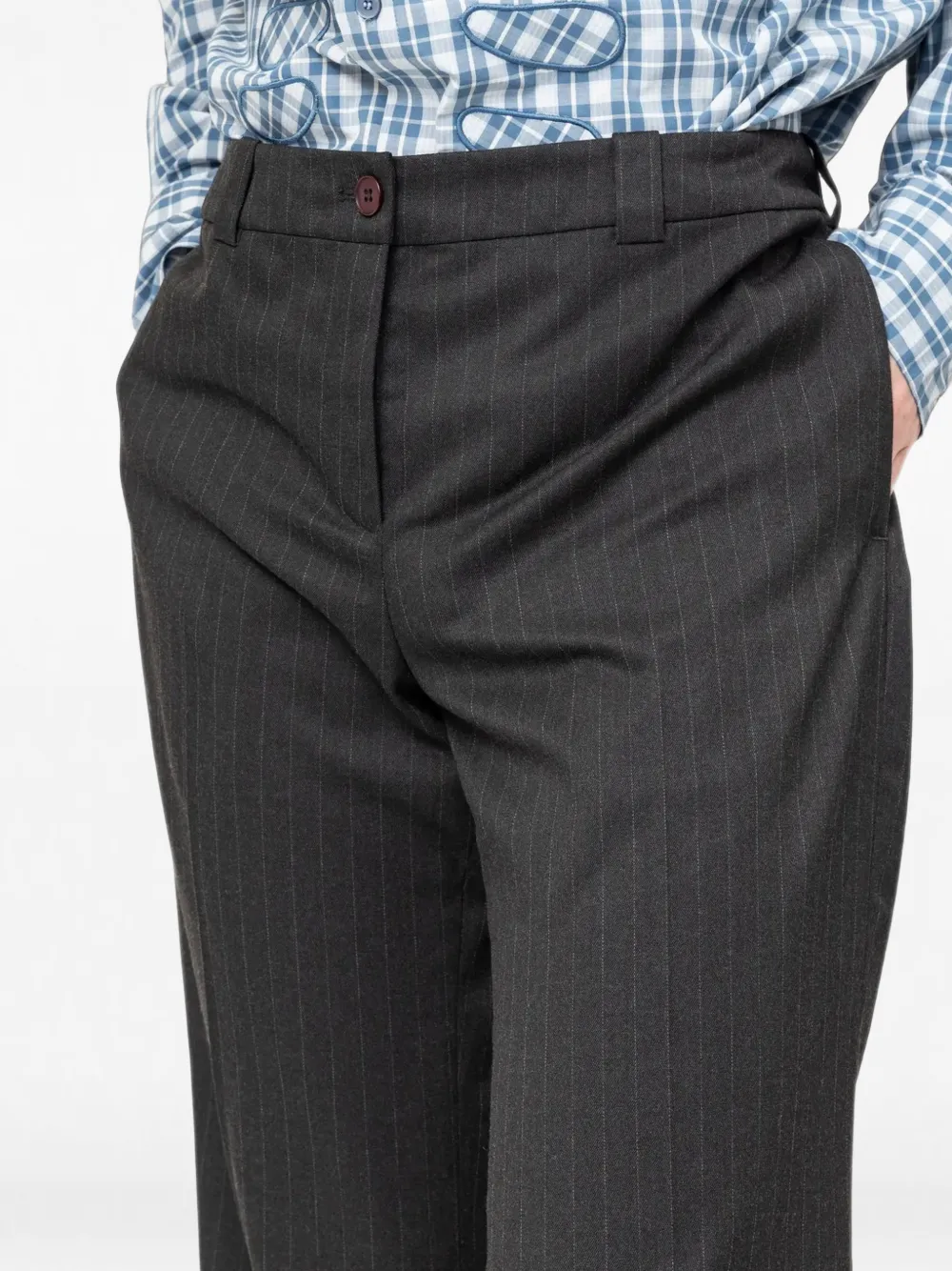 AVAVAV Petra Sharpei pinstripe trousers Grijs