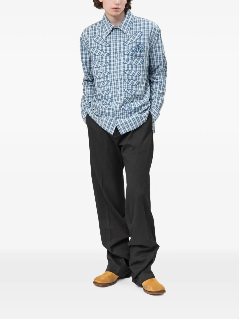 AVAVAV Petra Sharpei pinstripe trousers Grijs