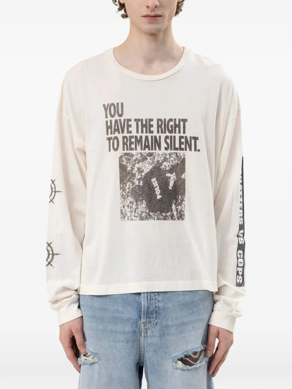 Marking Distance Miranda Graphic-print Long-sleeve T-shirt In Multi