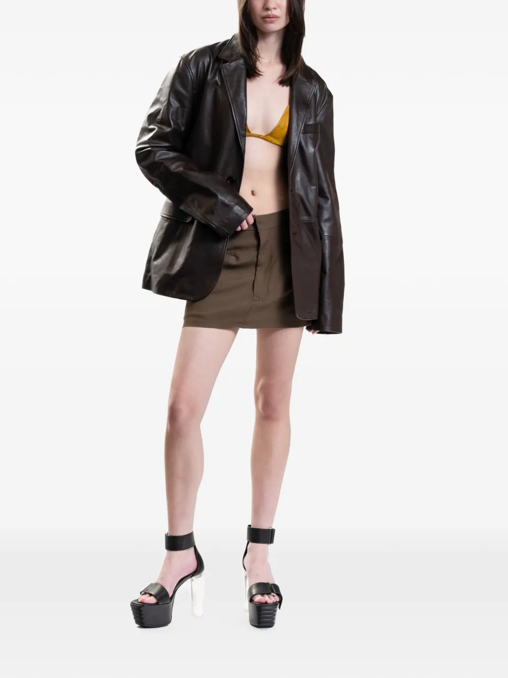 Rick Owens DRKSHDW triangle top Geel