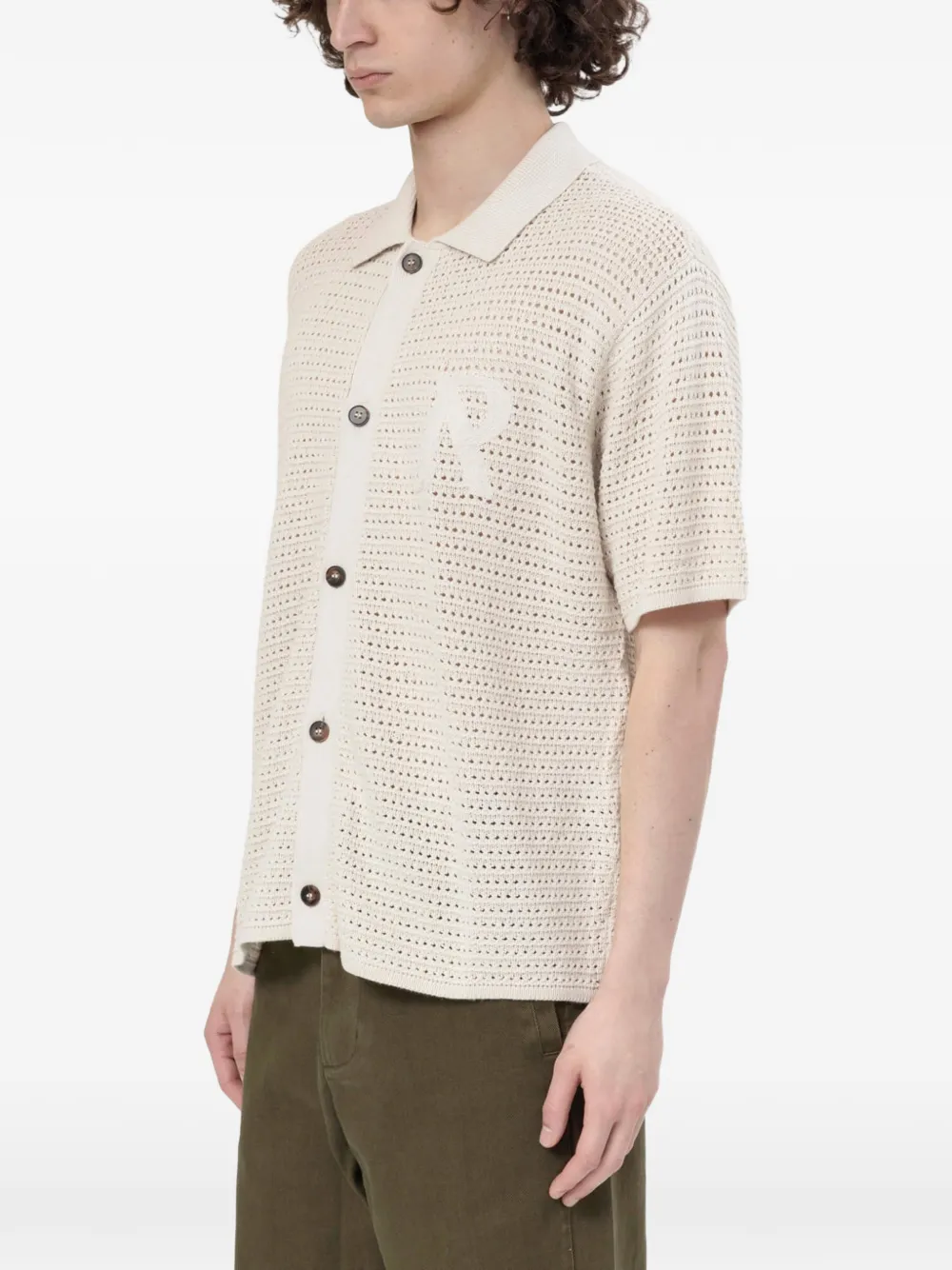 Represent Pico opengebreid overhemd Beige