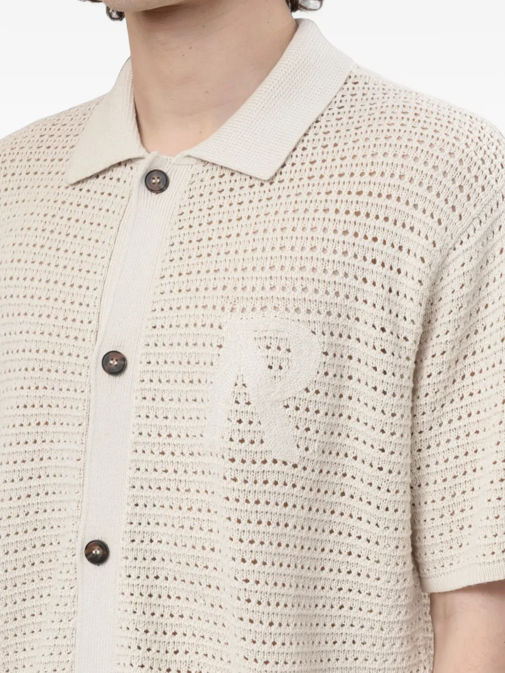 Represent Pico opengebreid overhemd Beige