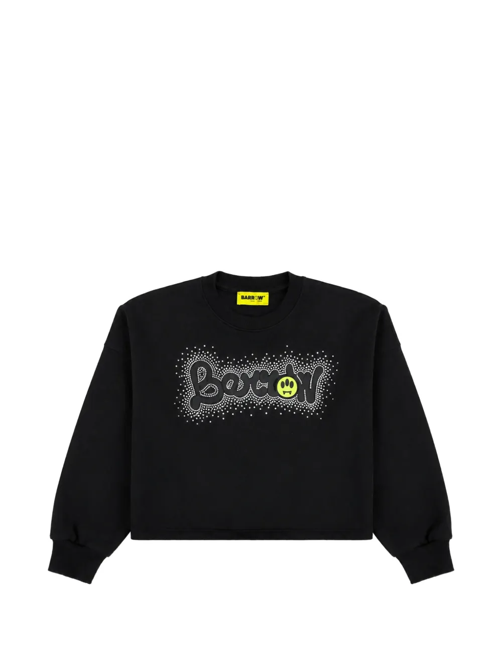 Barrow kids crystal-embellished cropped sweatshirt Zwart