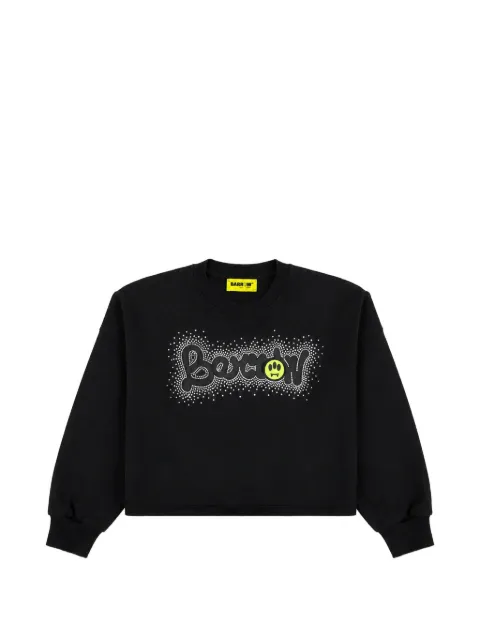 Barrow kids crystal-embellished cropped sweatshirt