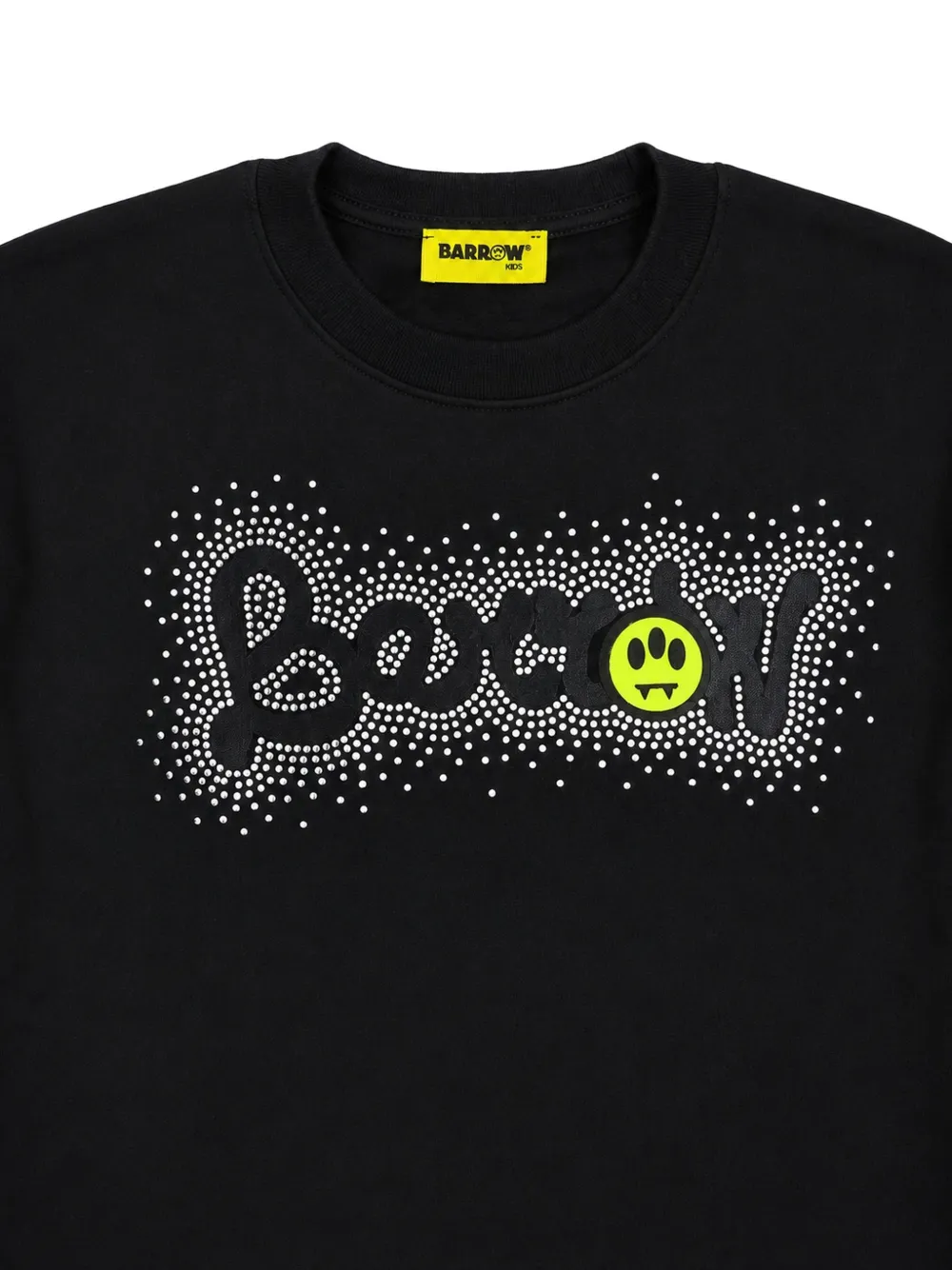 Barrow kids crystal-embellished cropped sweatshirt Zwart