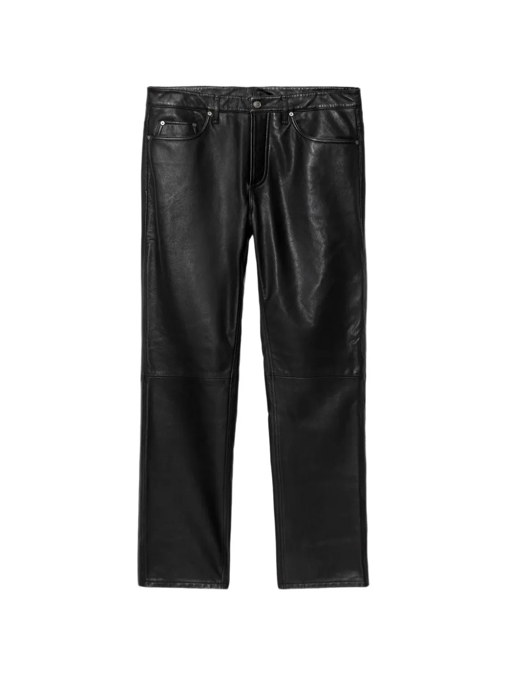 AllSaints Pantaloni Vini dritti in pelle - Nero