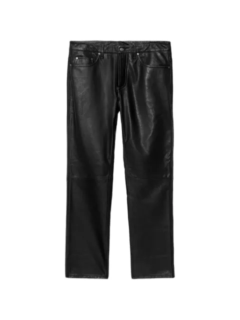 AllSaints Vini straight-leg leather trousers