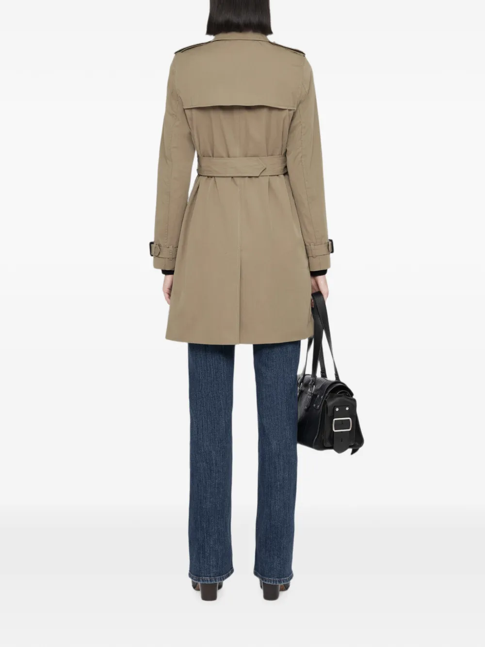 AllSaints Leonard trenchcoat met dubbele rij knopen Bruin
