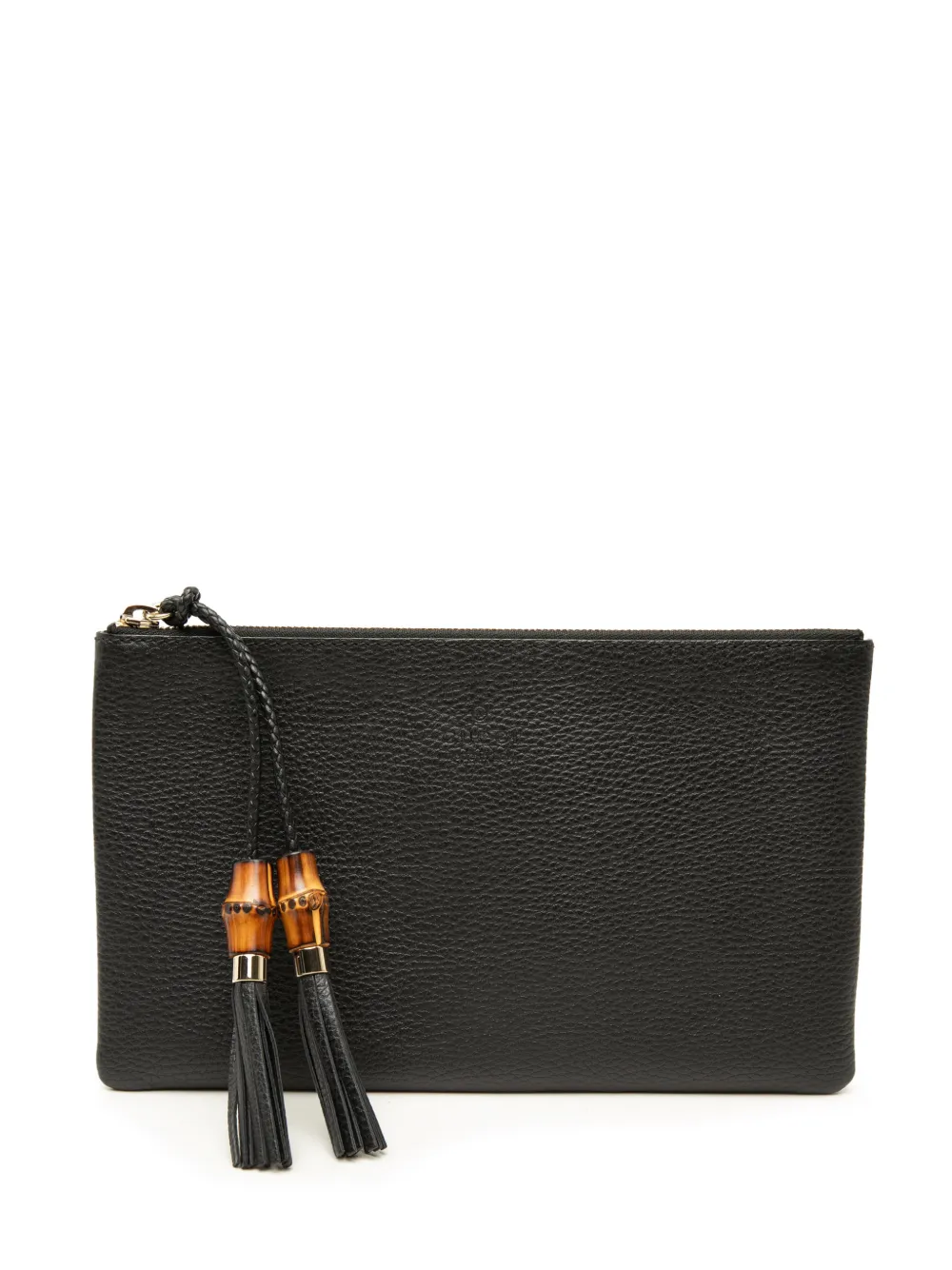 Gucci Pre-Owned 2000-2015 Calfskin Bamboo clutch bag - Black
