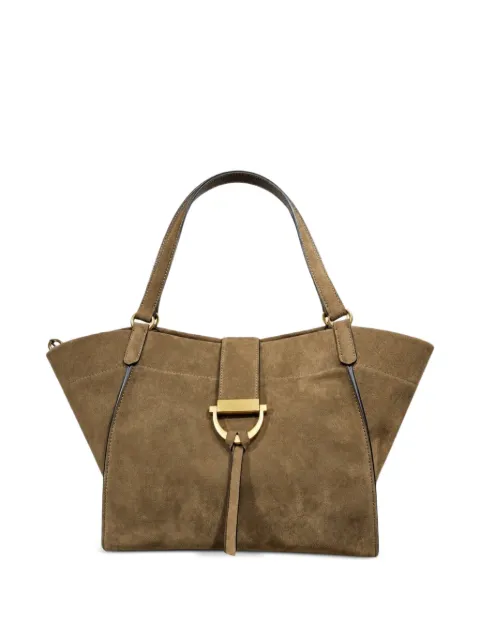Poche Paris Bolsa tote Torba de camurça com ferragem dourada