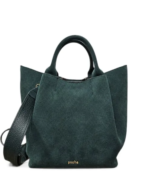 Poche Paris Torba suede logo-stamp tote bag
