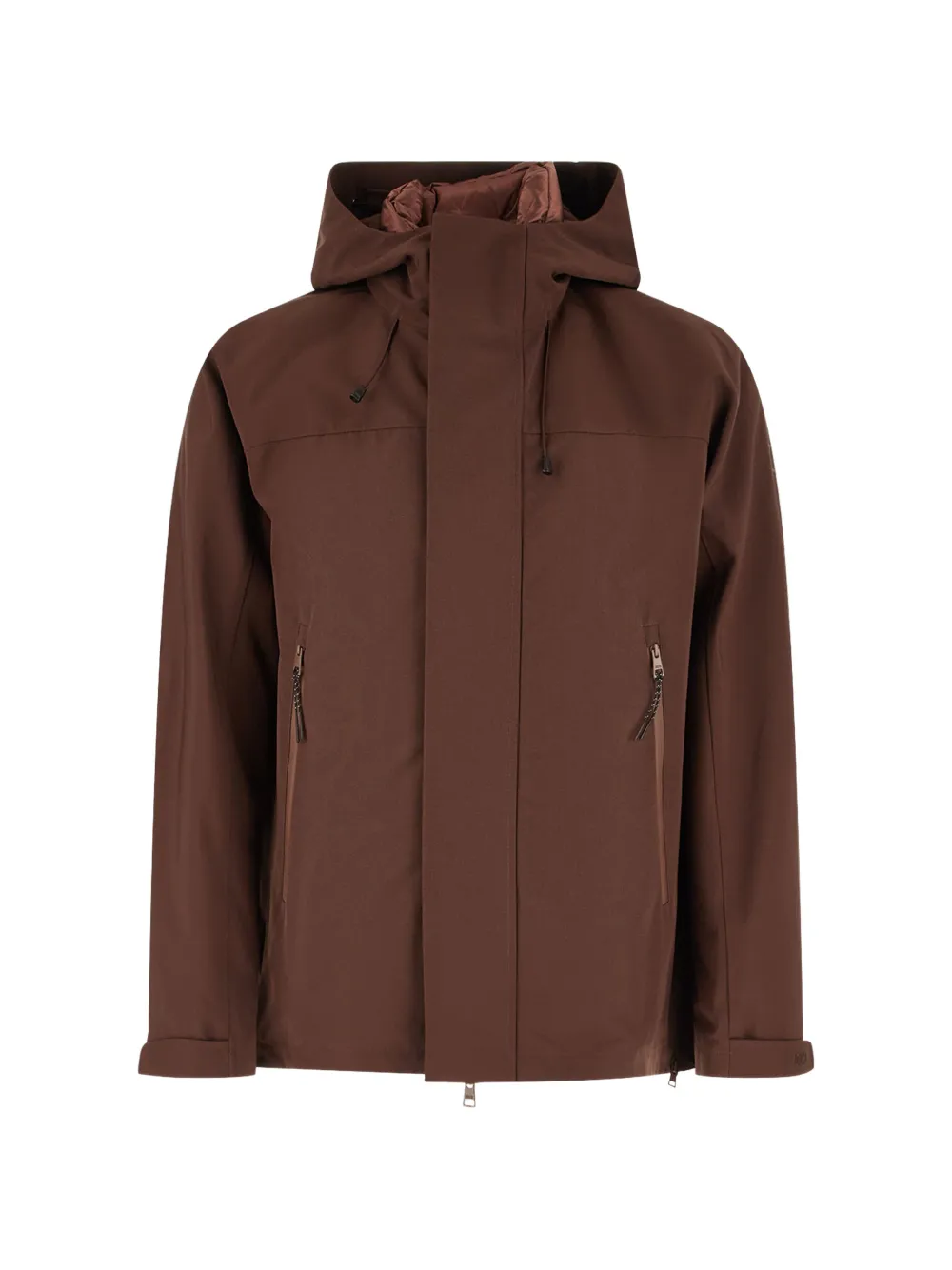 Duno hooded zip-up jacket - Braun