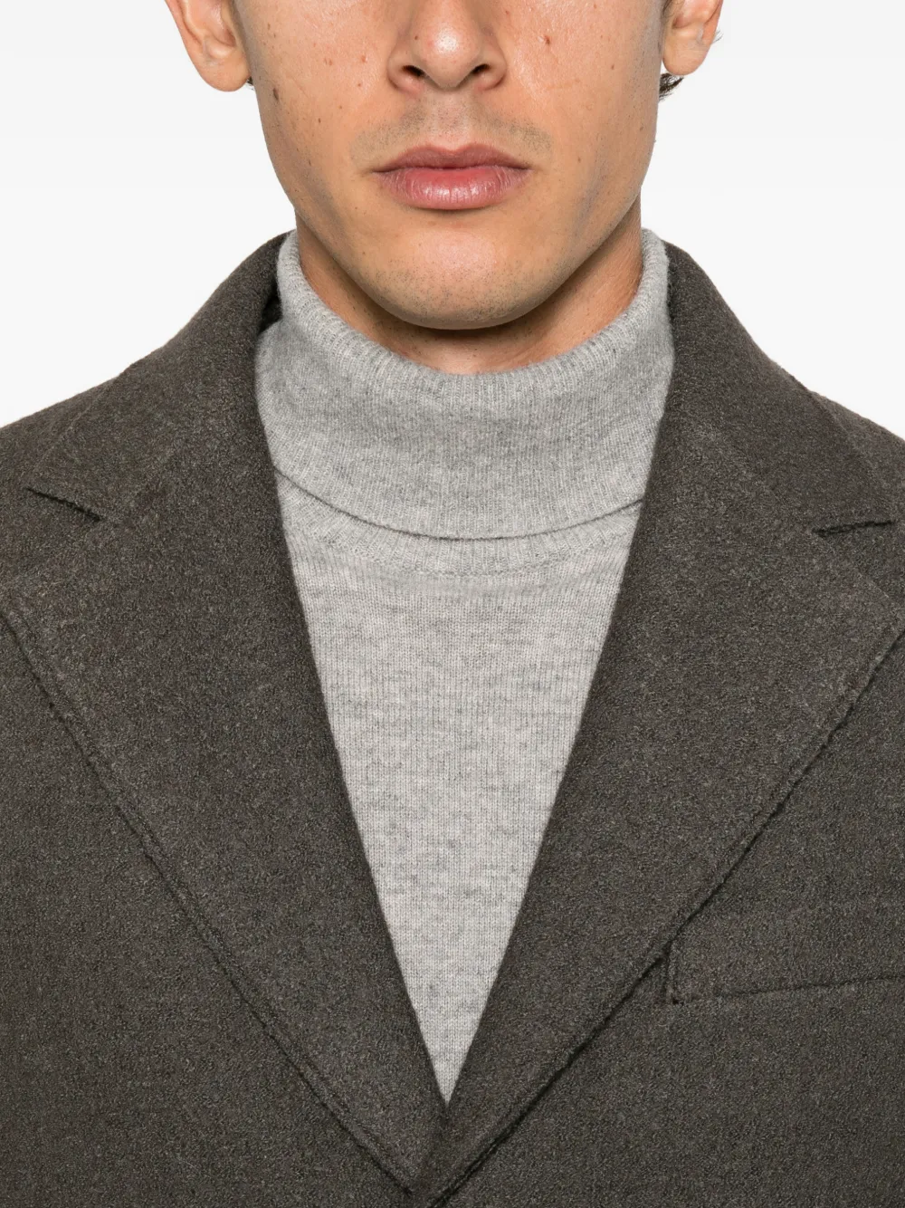 Manuel Ritz single-breasted notched-lapel coat Groen