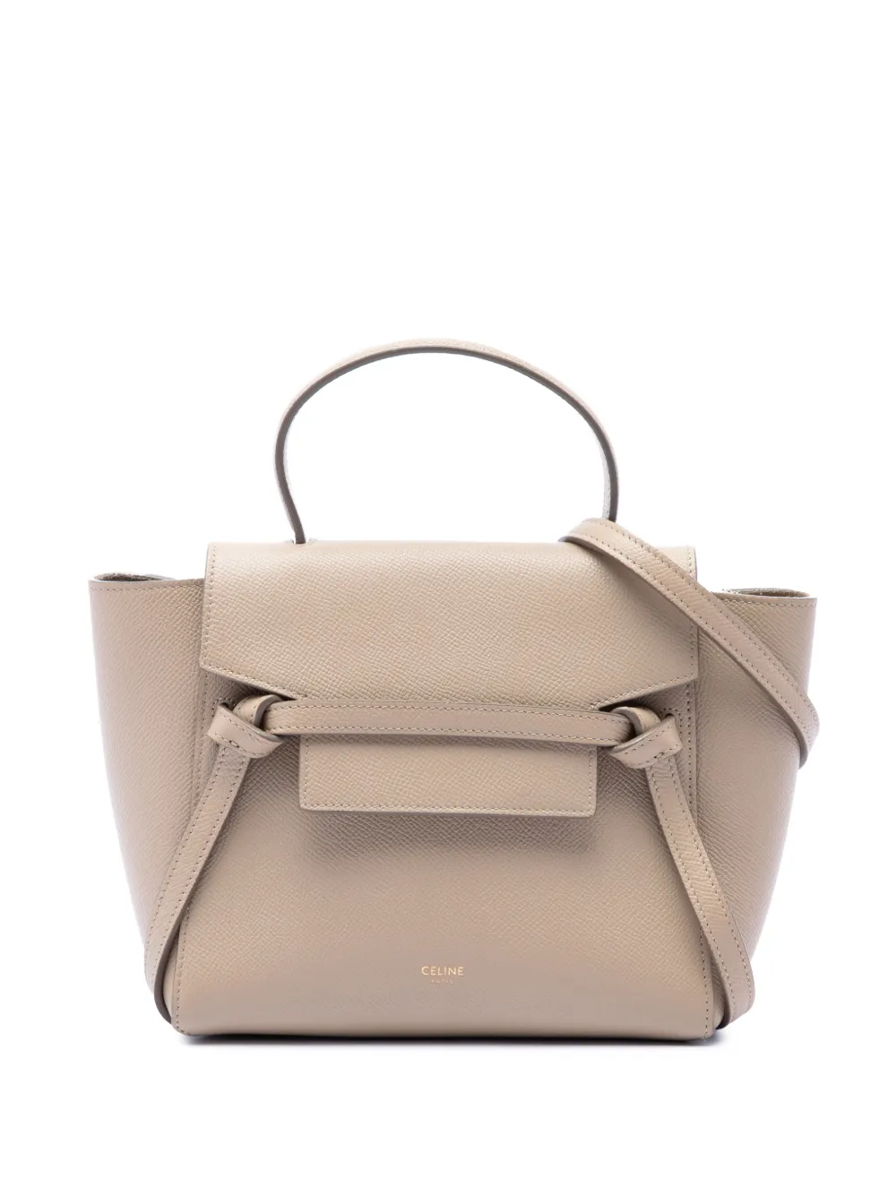 Celine Pre-Owned Borsa a tracolla Nano in pelle di vitello pieno fiore 2018 - Toni neutri
