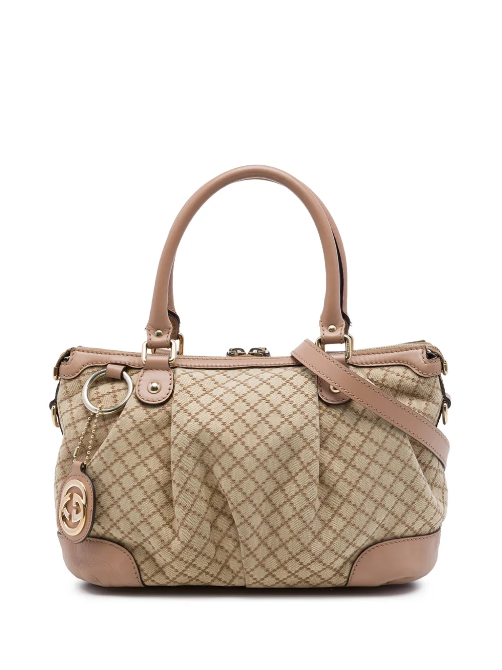 Gucci Pre-Owned 2016-2026 Borsa a tracolla Sukey in tela Diamante - Toni neutri