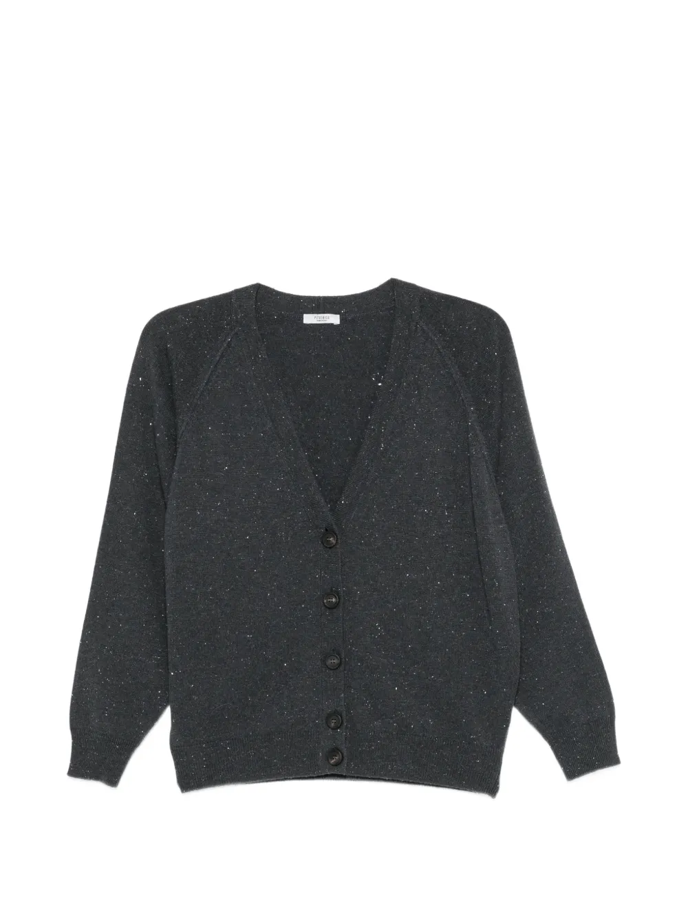 Peserico flecked V-neck cardigan - Grey