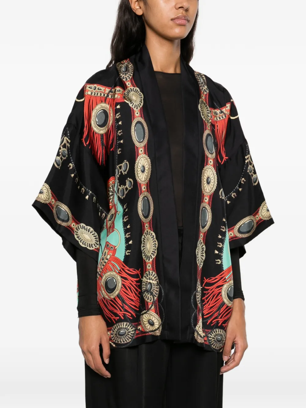 ETRO graphic-print jacket Zwart