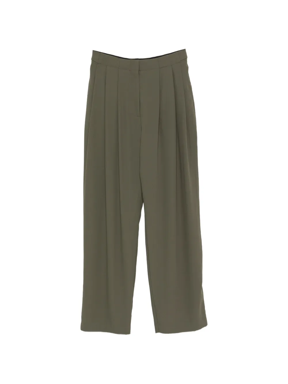IRO Oakland pleated wide-leg trousers - Verde