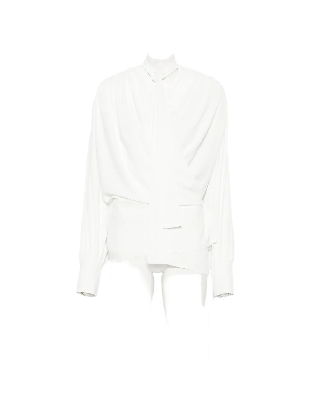 IRO scarf-neck draped blouse - Bianco