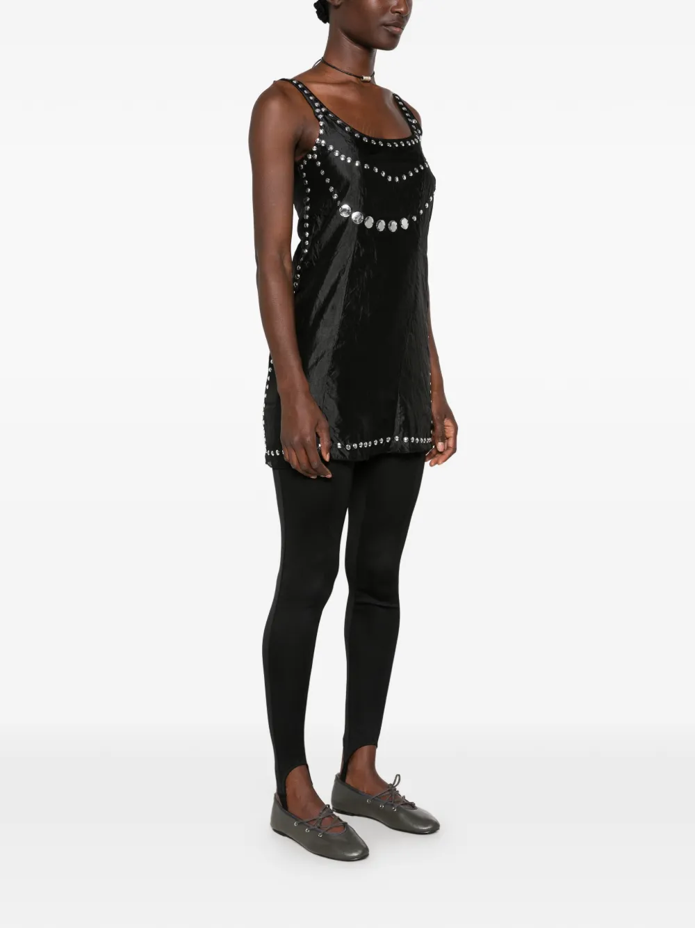 Gimaguas Claude mini-jurk met studs Zwart