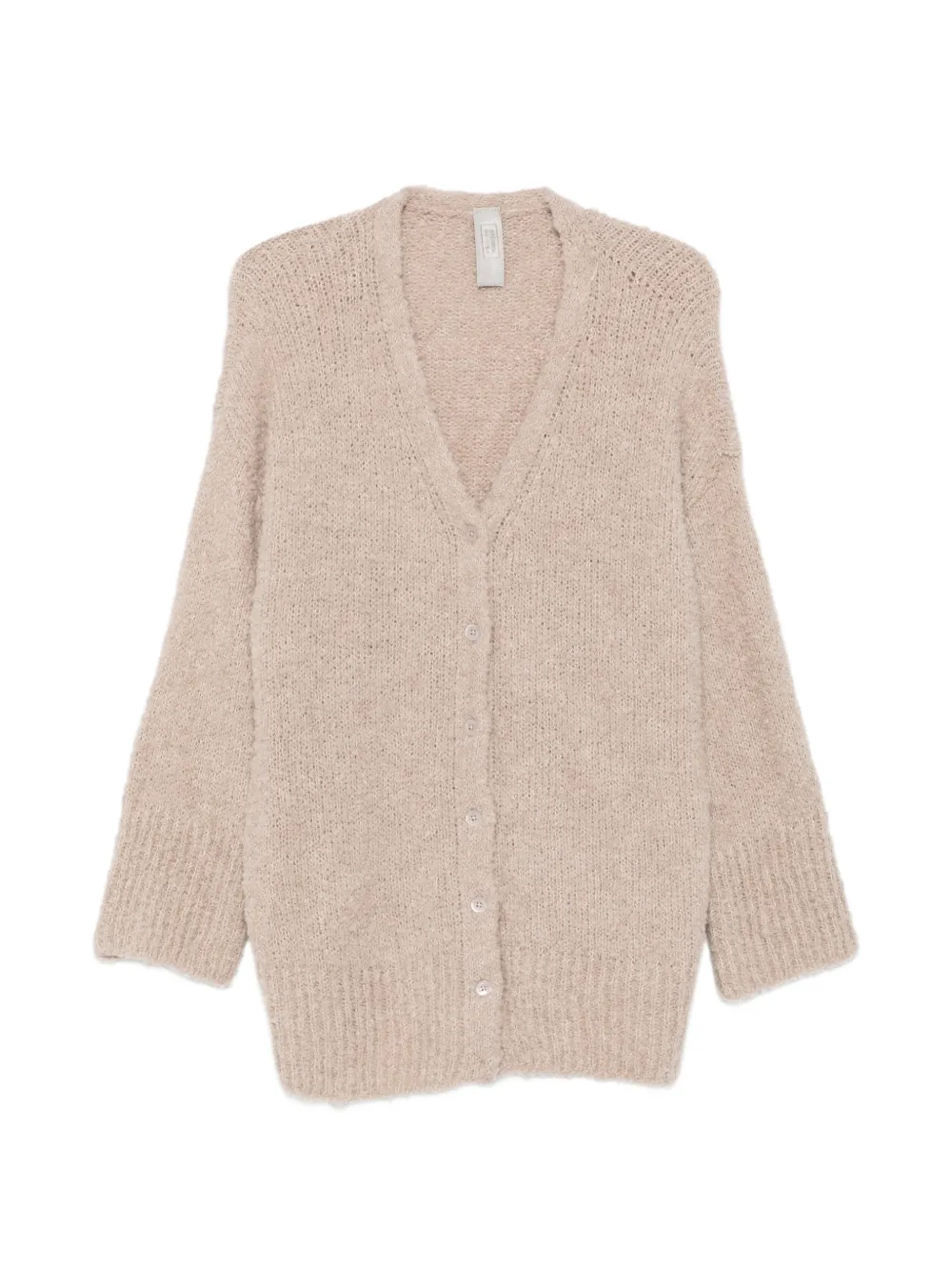 Private 0204 V-neck Knitted Cardigan In Neutral