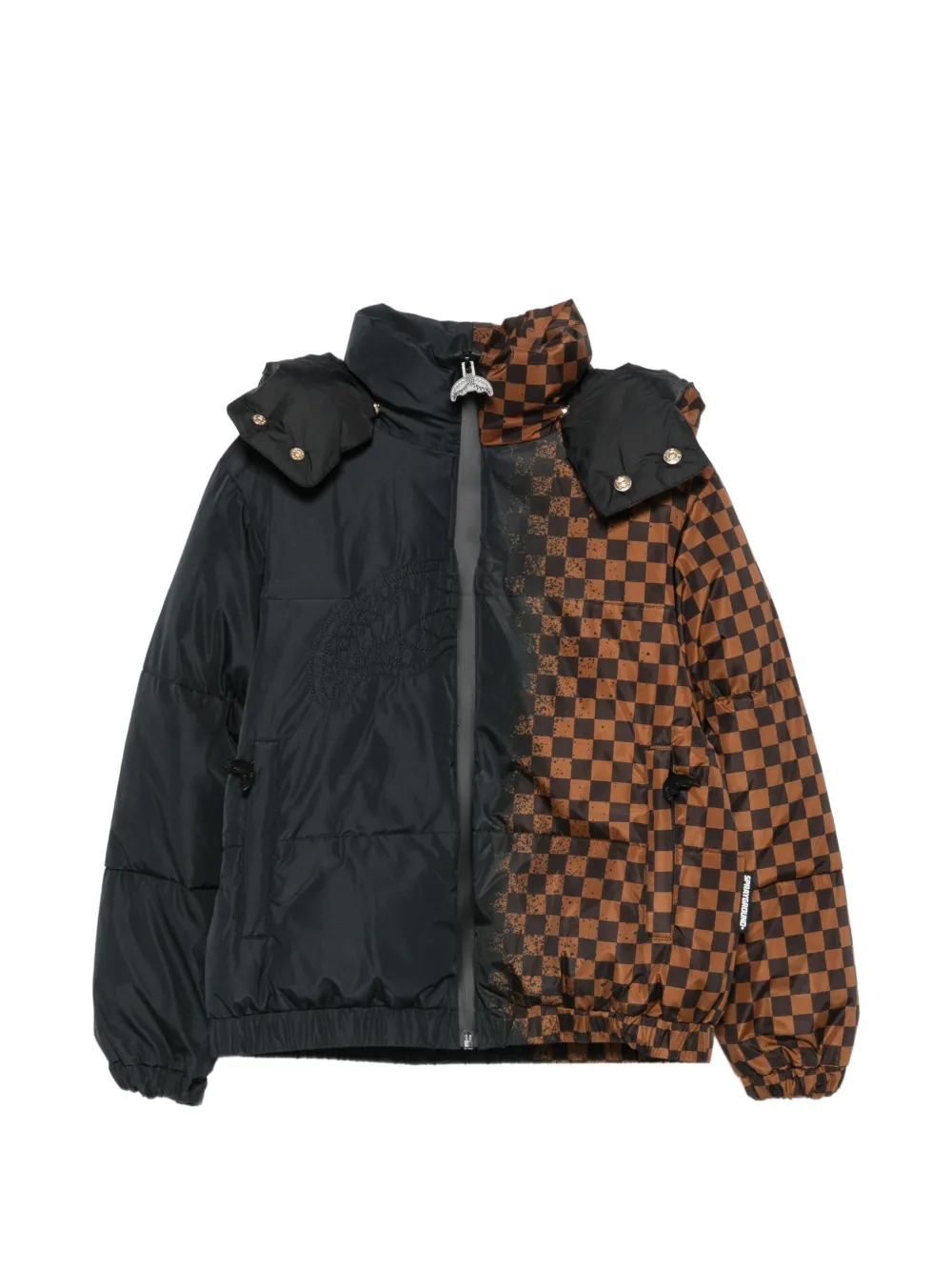 sprayground kid Karierte Kapuzenjacke - Schwarz