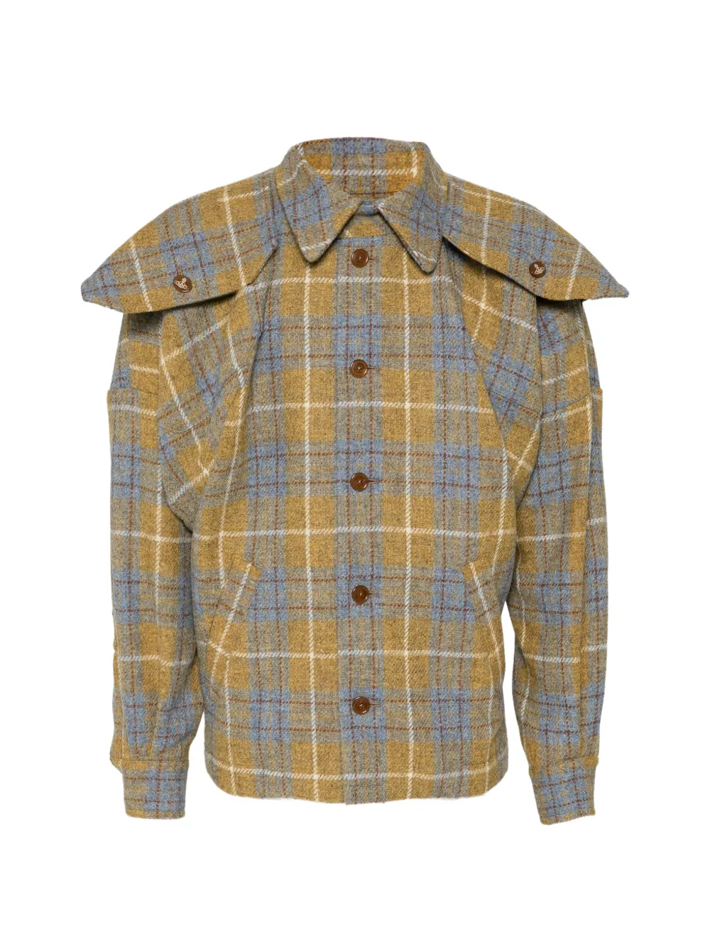 Vivienne Westwood check-pattern shirt jacket - Jaune