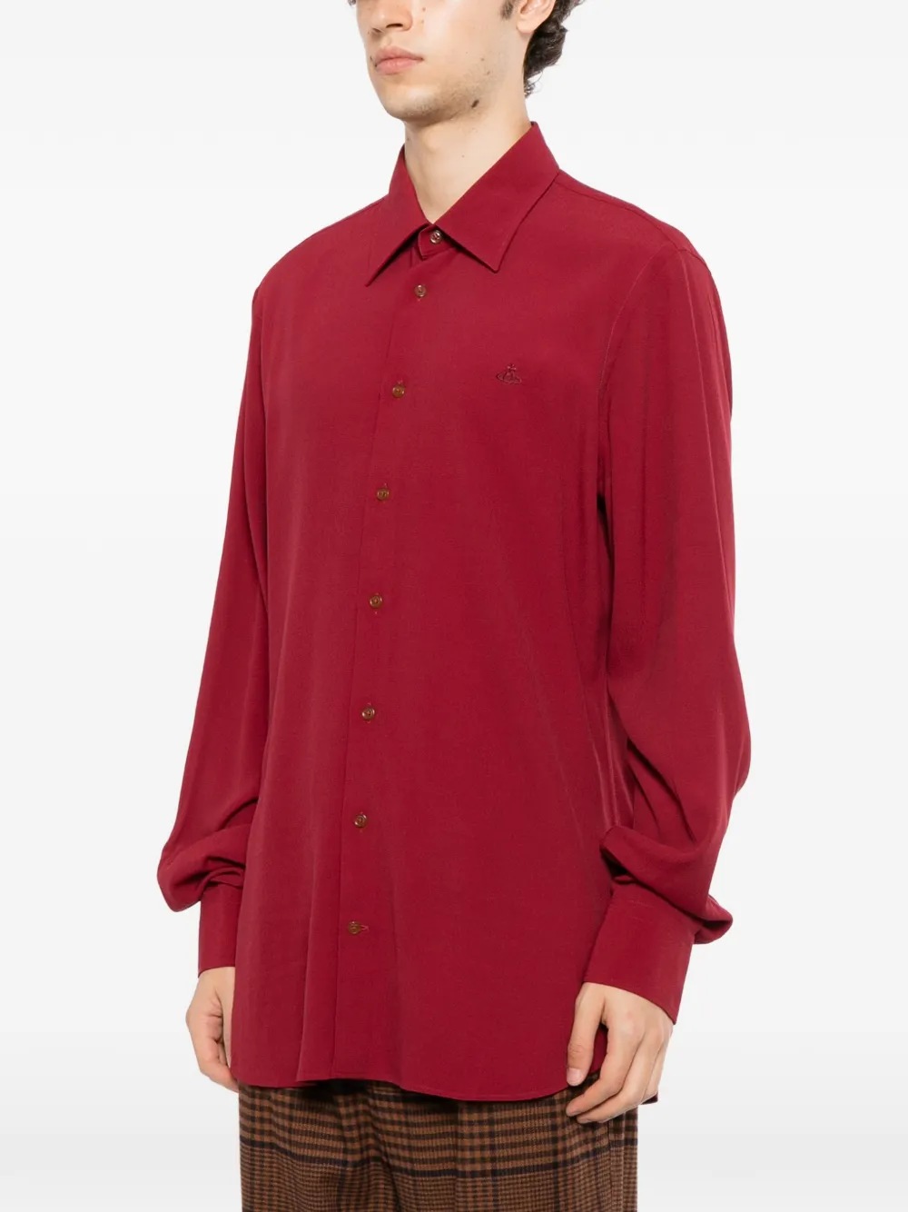 Vivienne Westwood Overhemd met geborduurd logo Rood