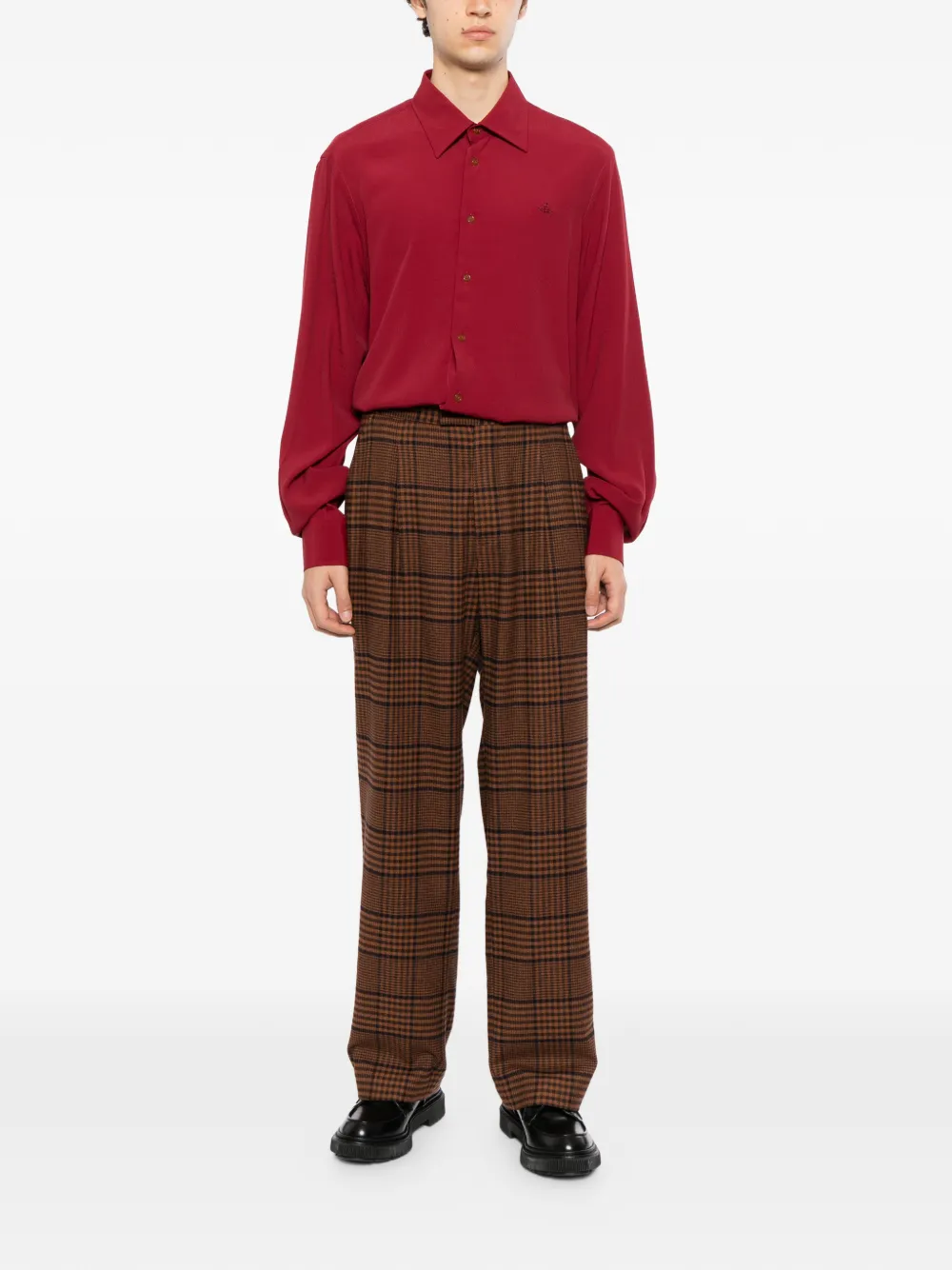 Vivienne Westwood Overhemd met geborduurd logo Rood
