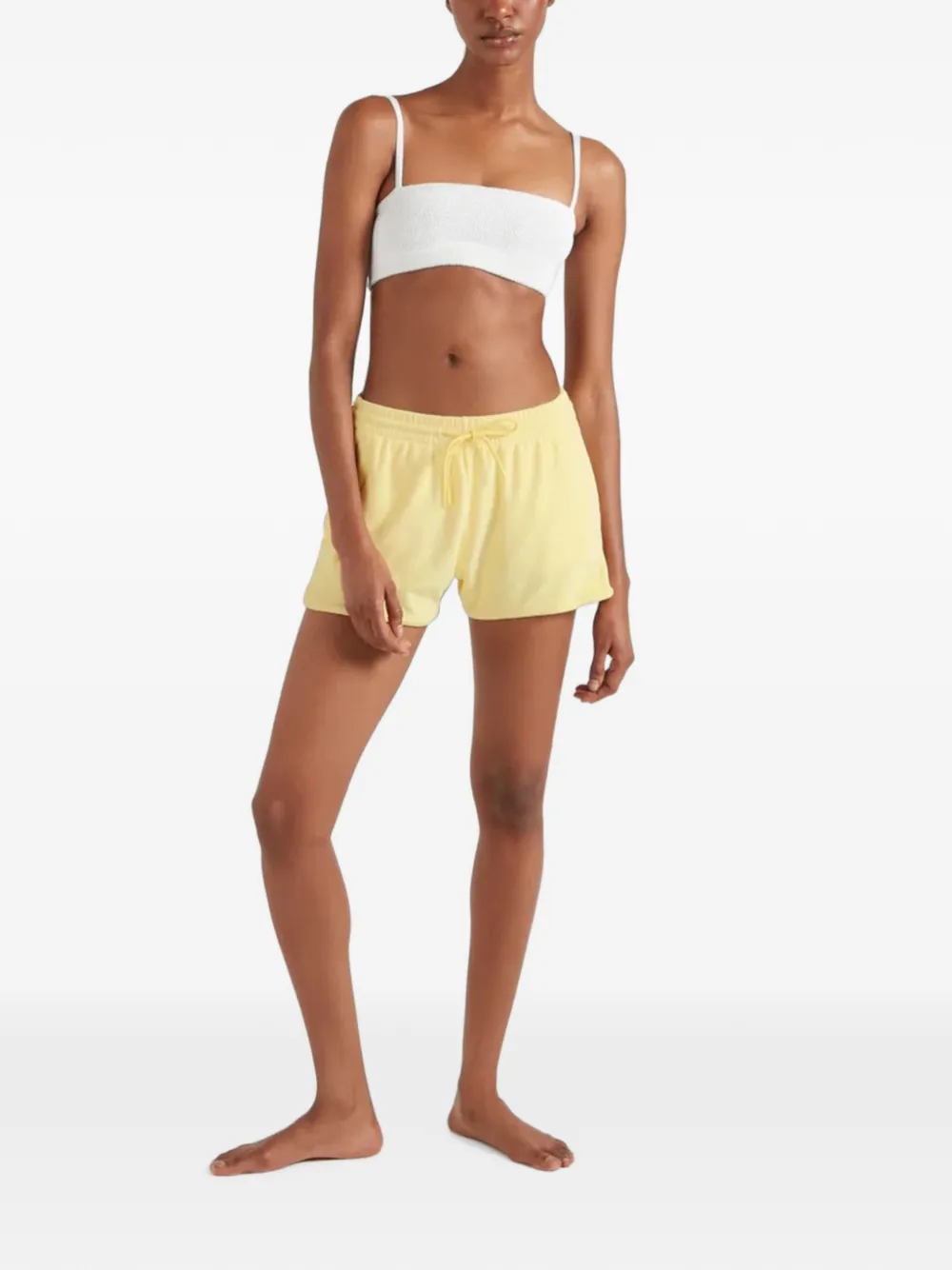 Hunza G drawstring shorts Geel