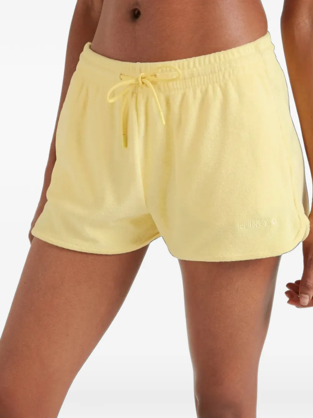 Hunza G drawstring shorts Geel