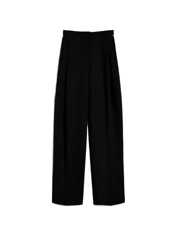 Sportmax Pleated Detachable-strap Trousers in Black
