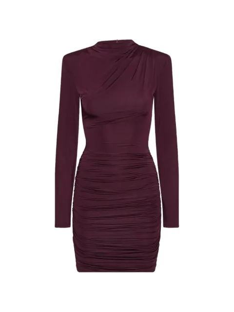 ROTATE BIRGER CHRISTENSEN robe courte bordeaux à design drapé