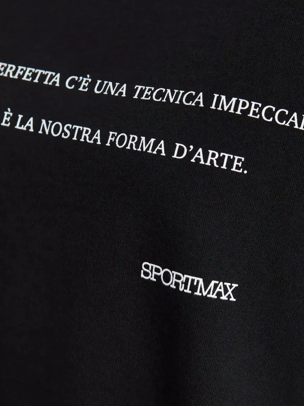 Sportmax Katoenen T-shirt met tekst Zwart