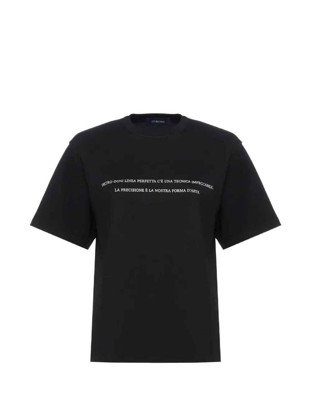 Sportmax slogan-print cotton T-shirt - Nero