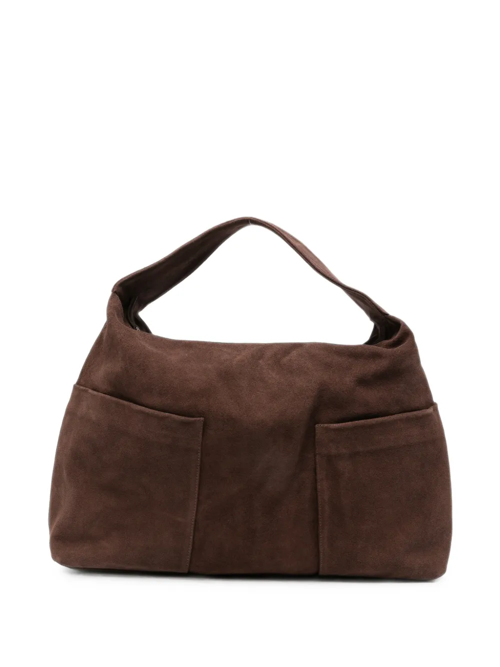 Gimaguas suede slip-pocket tote bag - Marrone