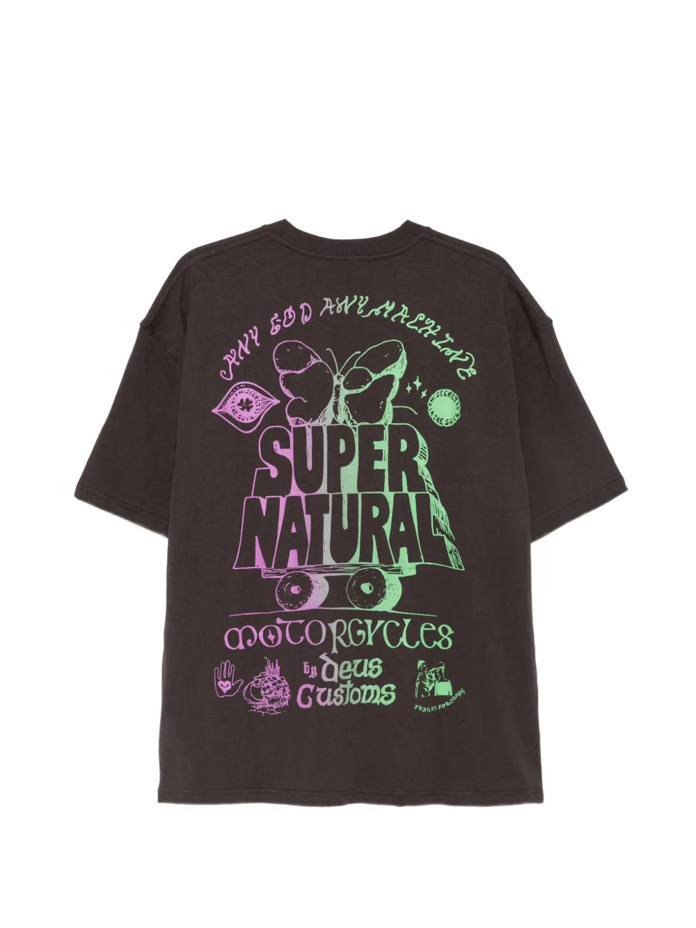Deus Ex Machina Temple Torque T-shirt met grafische print Grijs