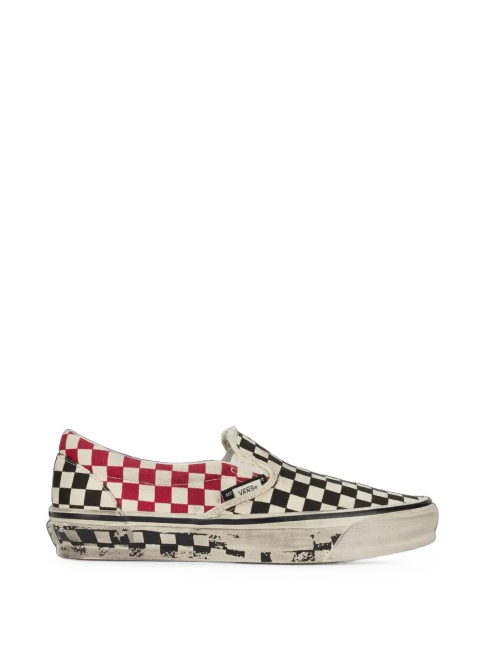 Vans x A.O.D. by Slam Jam Premium Classic slip-on checkered sneakers - Bianco