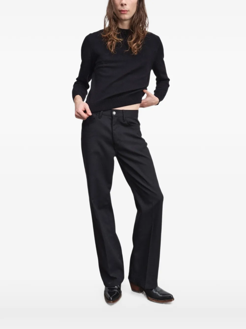 Sunflower relaxed bootcut jeans Zwart
