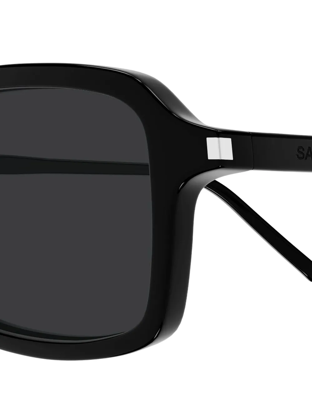 Saint Laurent Eyewear Zonnebril met rechthoekig montuur Zwart