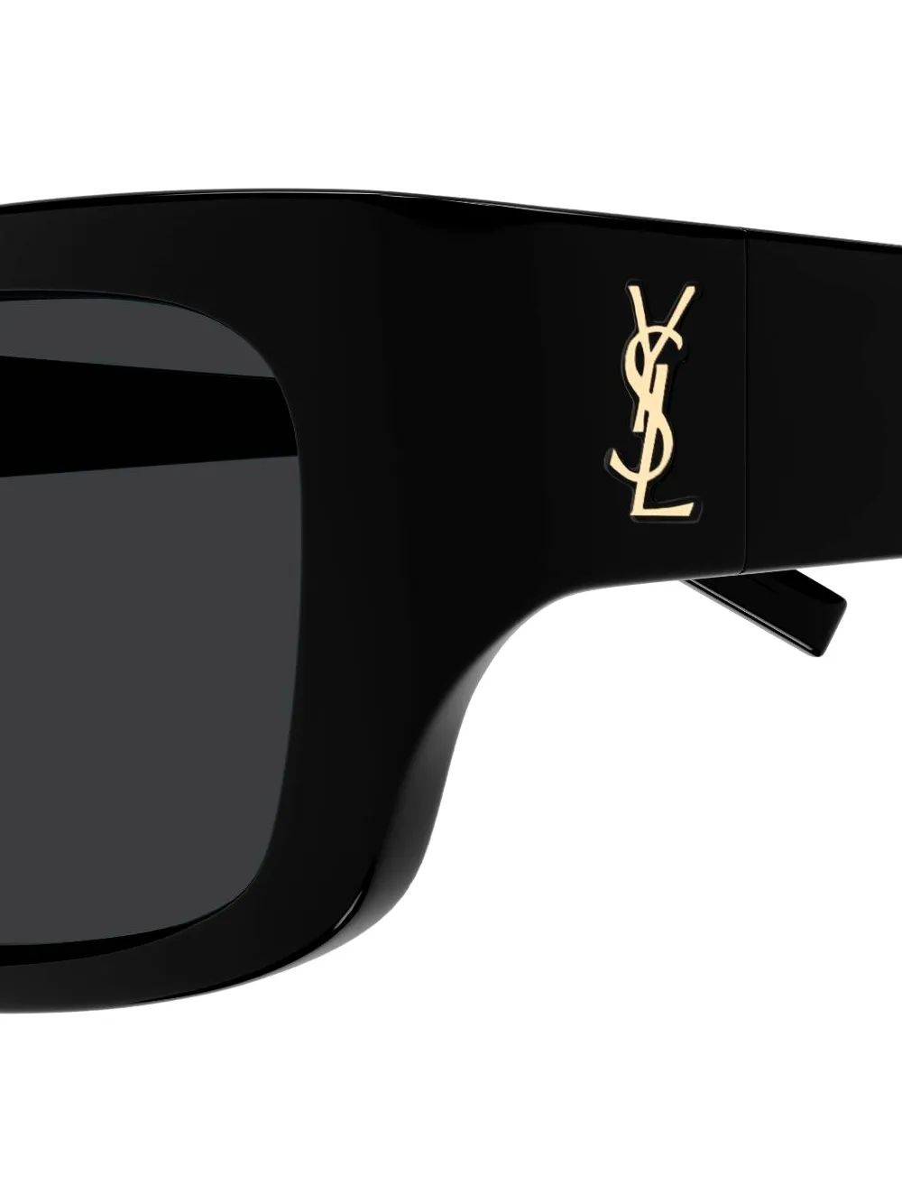 Saint Laurent Eyewear Zonnebril met rechthoekig montuur Zwart